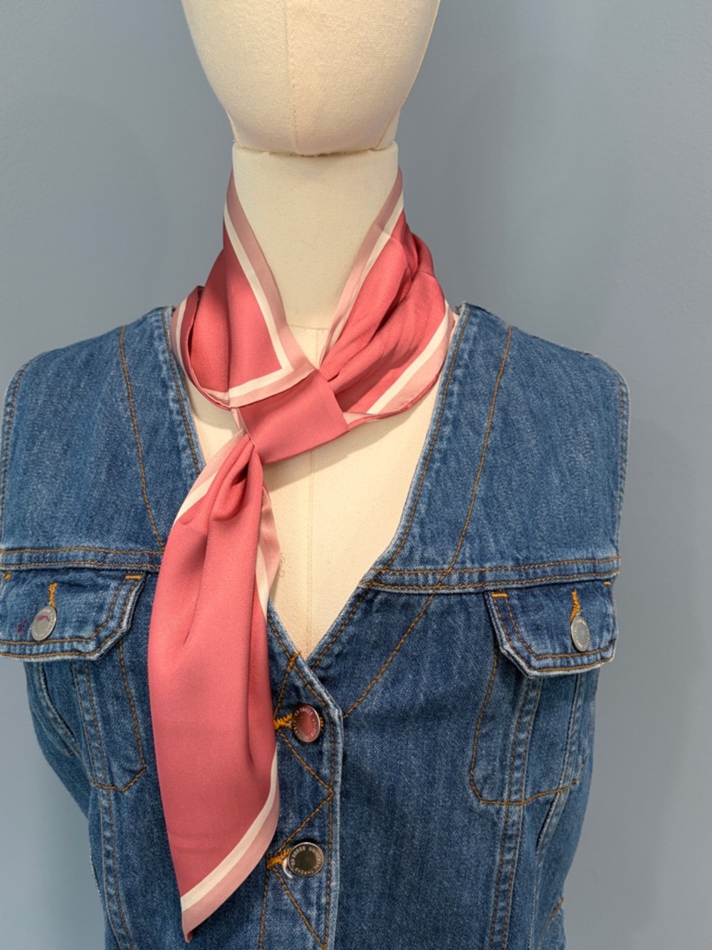 3 Piece Skinny Scarf Bundle Satin Hair Neck Bag Scarves - Picture 3 of 6